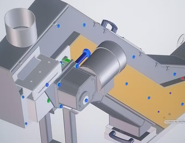 750W直角中空电机在输送机械上的应用 士元减速机